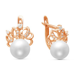 z2-9480 Серьги с жемчугом. Золото 585.