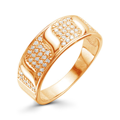 z1-9585 Кольцо с фианитами. Золото 585.