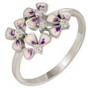 z1-8115 Кольцо с эмалью. Серебро 925.