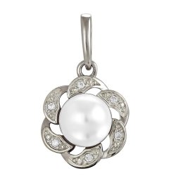 z3-8511 Подвеска с жемчугом. Серебро 925.