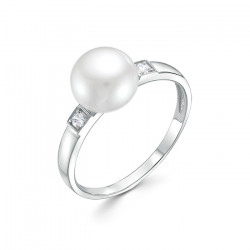 z1-10658 Кольцо с жемчугом. Серебро 925.