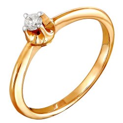 z1-8403 Кольцо с бриллиантом.Золото 585.