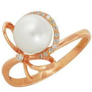 z1-7701 Кольцо с жемчугом. Золото 585.