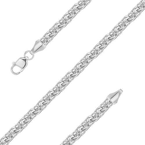 z6-073m0.7-1 Цепь.Ручное плетение Москвичка . Серебро 925 пробы 