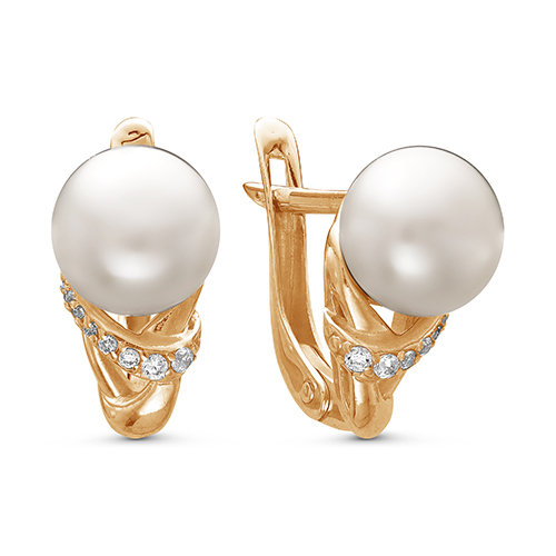 z2-9384 Серьги с жемчугом. Золото 585. 