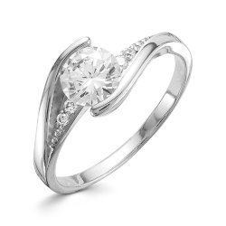 z1-9485 Кольцо с фианитами. Серебро 925.