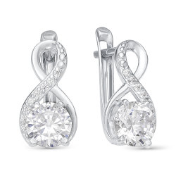 z2-9721 Серьги с фианитами. Серебро 925.