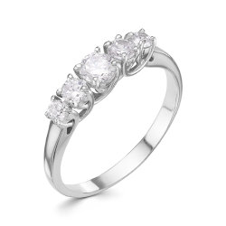z1-9679 Кольцо с фианитами. Серебро 925.