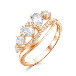 z1-9862 Кольцо с фианитами. Золото 585.