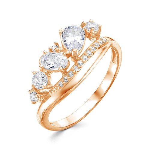 z1-9862 Кольцо с фианитами. Золото 585. 