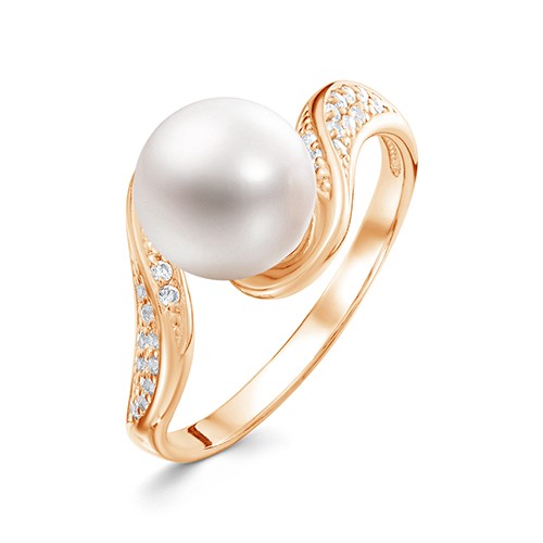 z1-9896 Кольцо с жемчугом. Золото 585. 