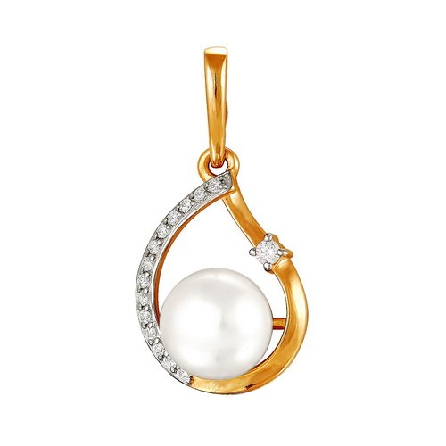 z3-8488 Подвеска с жемчугом. Серебро 925. 