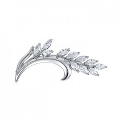 z7-091 Брошь с фианитами. Серебро 925.