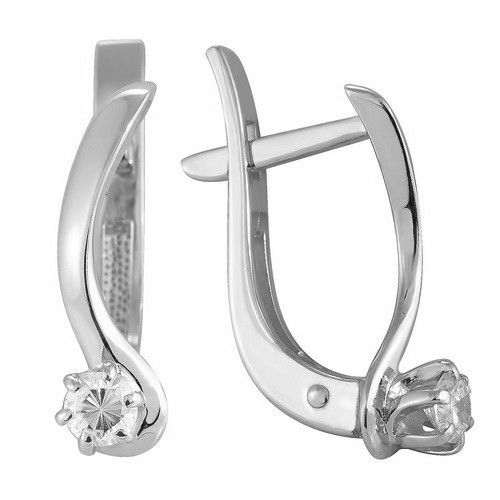 z2-8153 Серьги с фианитами. Серебро 925. 