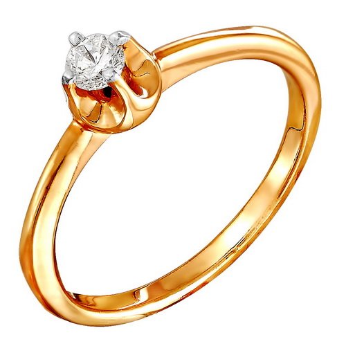 z1-8404 Кольцо с бриллиантом.Золото 585. 