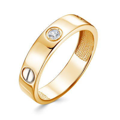z1-11368 Кольцо с фианитами. Золото 585.