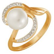 z1-8044 Кольцо с жемчугом. Золото 585. 