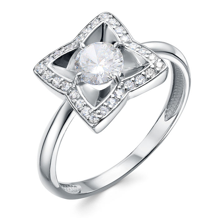 z1-11470 Кольцо с фианитами. Серебро 925. 