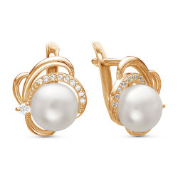z2-9383 Серьги с жемчугом. Золото 585.