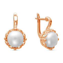 z2-9473 Серьги с жемчугом. Золото 585.