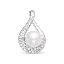 z3-9649 Подвеска с жемчугом. Серебро 925.