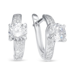 z2-9686 Серьги с фианитами. Серебро 925.