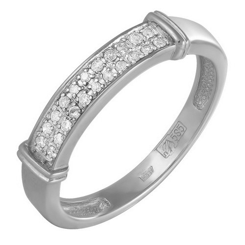 z1-7929 Кольцо с фианитами. Серебро 925.  