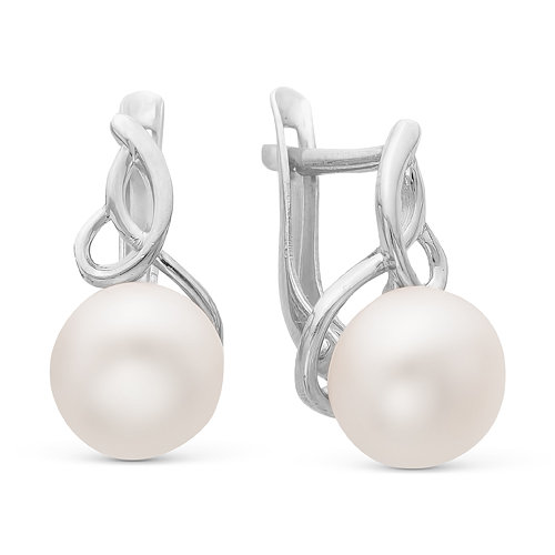 z2-8891 Серьги с жемчугом. Серебро 925. 