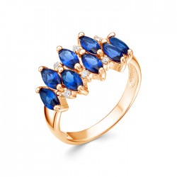 z1-10376 Кольцо с фианитами. Золото 585.