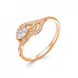 z1-10640 Кольцо с фианитами. Золото 585.