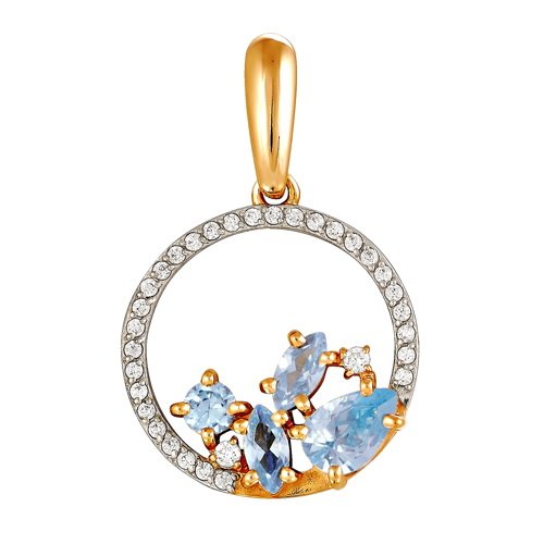 z3-8215 Подвеcка с фианитами. Серебро 925. 