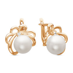 z2-9371 Серьги с жемчугом. Золото 585.