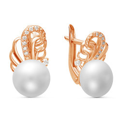 z2-9476 Серьги с жемчугом. Золото 585.