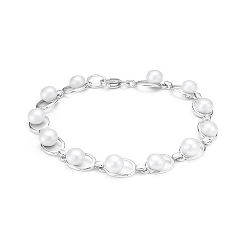 z8-110 Колье с жемчугом. Серебро 925. 