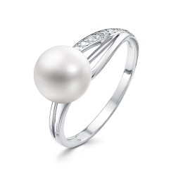 z1-10019 Кольцо с жемчугом. Серебро 925.