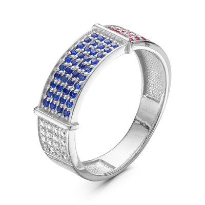 z1-7939 Кольцо с фианитами. Серебро 925.