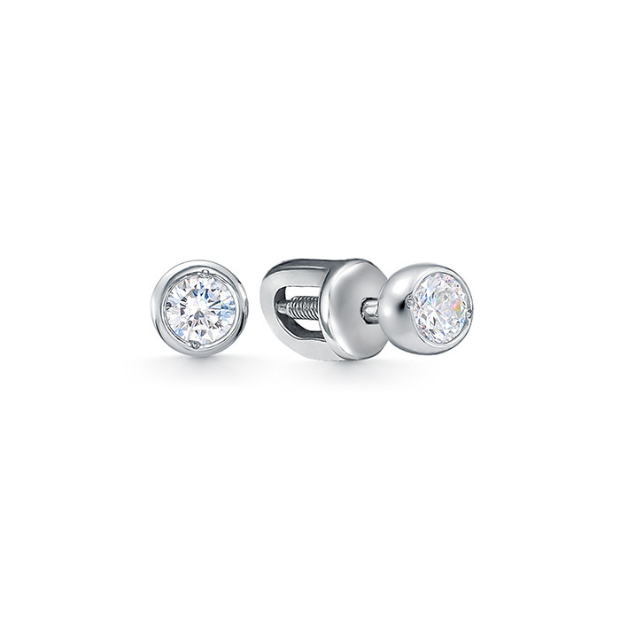 z2-10752 Серьги с фианитами. Серебро 925. 