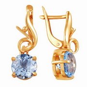 z2-8325 Серьги с фианитами. Серебро 925. 