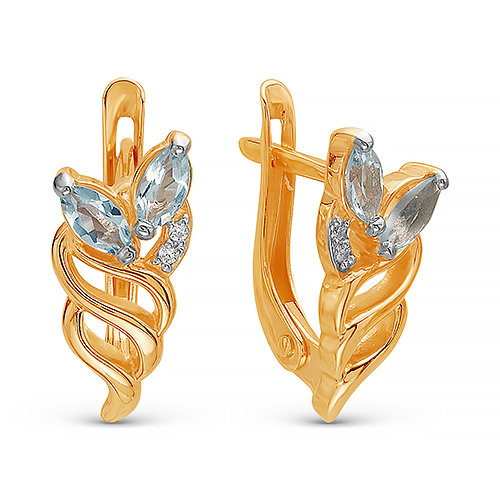 z2-8770 Серьги с фианитами. Серебро 925. 