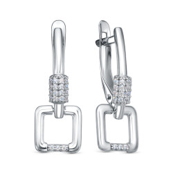 z2-11209 Серьги с фианитами. Серебро 925.