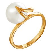 z1-8590 Кольцо с жемчугом. Золото 585.