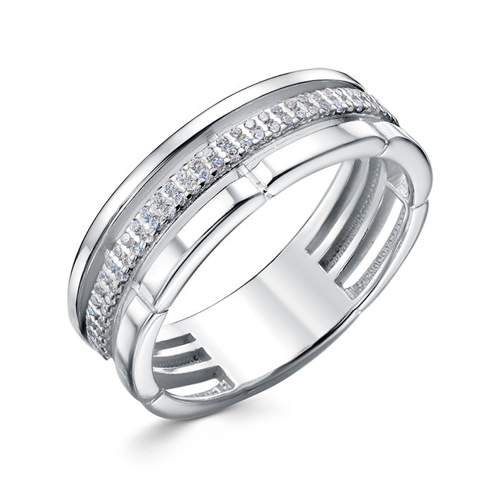 z1-11253 Кольцо с фианитами. Серебро 925.  