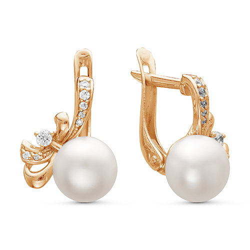 z2-9380 Серьги с жемчугом. Золото 585. 