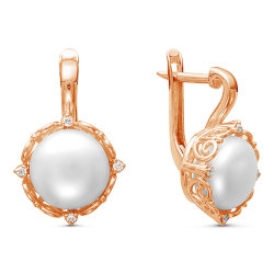 z2-9474 Серьги с жемчугом. Золото 585.