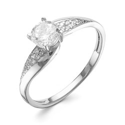 z1-9154 Кольцо с фианитами. Серебро 925.