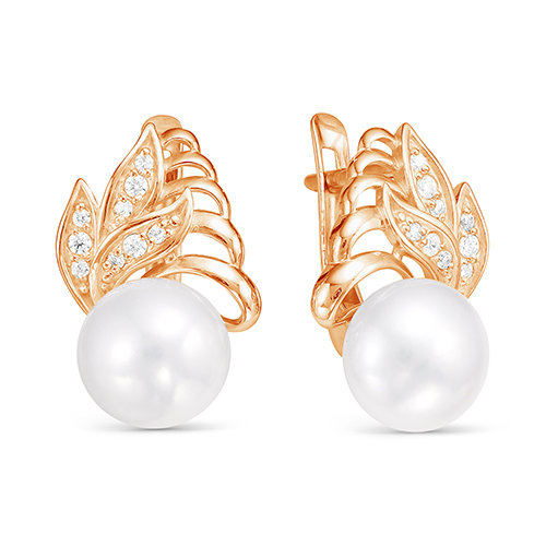 z2-9601 Серьги с жемчугом. Золото 585. 