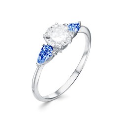 z1-9975 Кольцо с фианитами. Серебро 925.