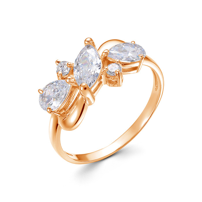 z1-10383 Кольцо с фианитами. Золото 585. 