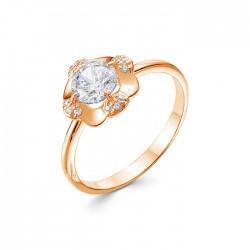 z1-10654 Кольцо с фианитами. Золото 585.