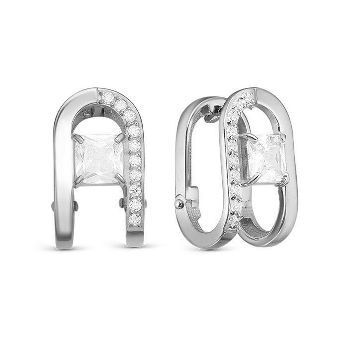 z2-11313 Серьги с фианитами. Серебро 925.  